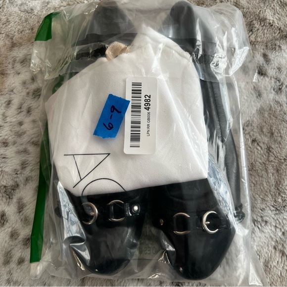 New AGL Monika Leather Ballet Flats Slip-on Black w/ Buckle, sz 35 EU / 5 US - Picture 8 of 12